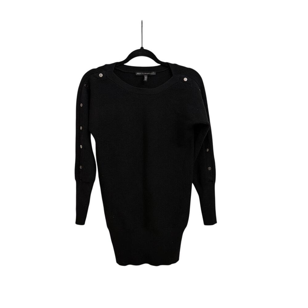 White House Black Market Snap Sleeve Tunic Oversized Sweater XS